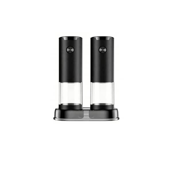 Automatic Black Adjustable Coarseness Pizza Seasoning Pepper Grinder, Adjustable Coarseness Upgraded Larger Capacity