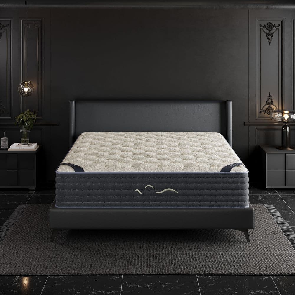 QUEEN Medium Luxurious Cashmere Fabric 12 in.with Cozy Cashmere Top and Bamboo Charcoal Cooling Layers Mattress