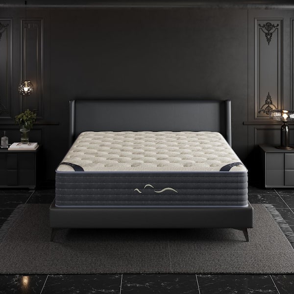 KING Medium Hybrid Gel Memory Foam 14 in. with Luxurious Cashmere Fabric and Bamboo Charcoal Layers Mattress
