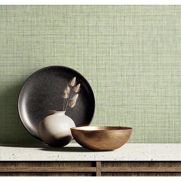 60.75 sq. ft. Sea Grass Harvest Twine Embossed Vinyl Unpasted Wallpaper Roll