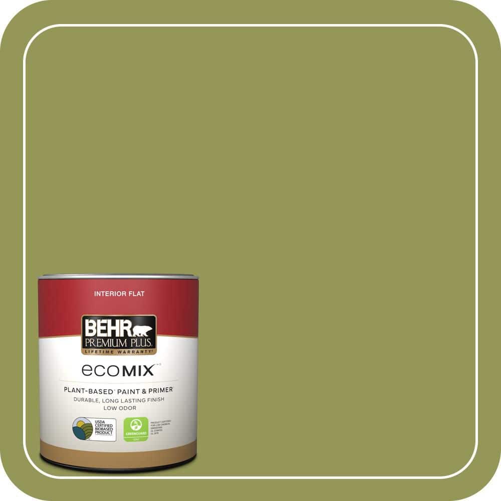 1 qt. #M340-6 Spinach Dip Flat EcoMix Plant-Based Interior Paint & Primer price history on PriceWatchPro