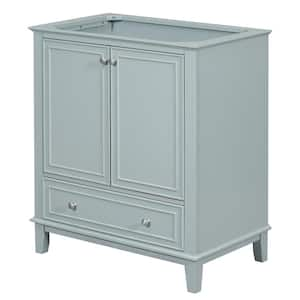 29.5 in. W x 17.8 in. D x 33.8 in. H Bath Vanity Cabinet without Top in Green with Doors and Drawer