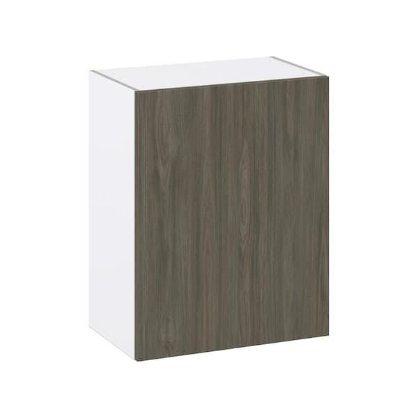 J COLLECTION Medora textured 9 in. W x 30 in. H x 14 in. D in Slab Walnut Wall Kitchen Cabinet Wine Rack