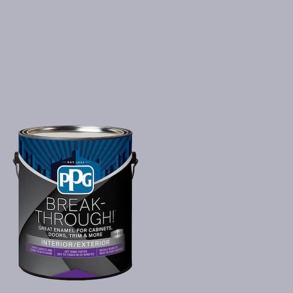 Break-Through! 1 gal. PPG1043-4 Glistening Gray Semi-Gloss Door, Trim & Cabinet Paint