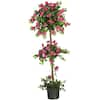 Nearly Natural 5 ft. Artificial Mini Bougainvillea Topiary Silk Tree ...