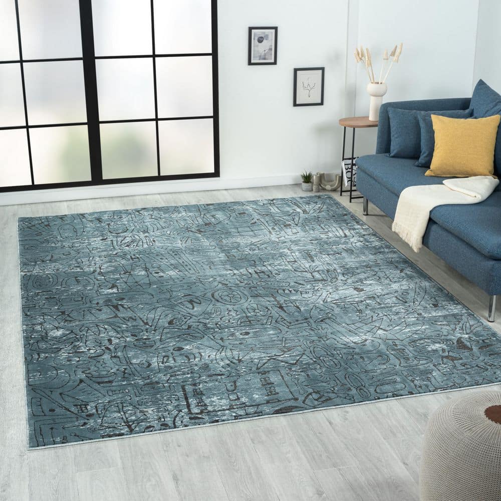 Bklnwrks Blue 5 ft. x 7 ft. Area Rug price history on PriceWatchPro