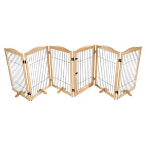 6-Panel Foldable Pet Gate, Natural