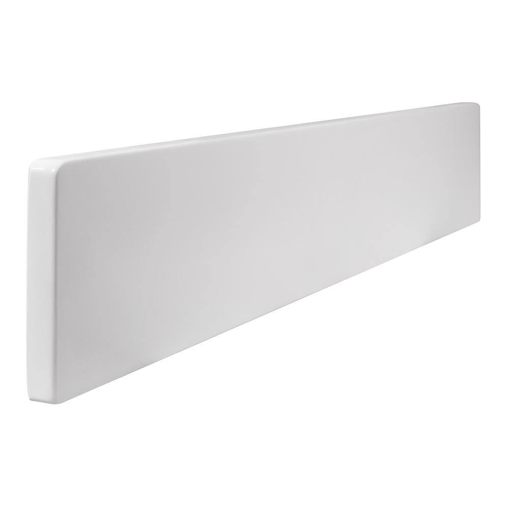 White Cultured Marble Bathroom Side Splash 21.5 Inches