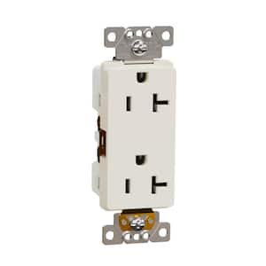 X Series 20 Amp 125V Tamper Resistant Indoor Heavy-Duty Duplex Outlet Decorator Receptacle Back Wire Clamps Light Almond