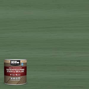 8 oz. #ST-126 Woodland Green Semi-Transparent Waterproofing Exterior Wood Stain and Sealer Sample
