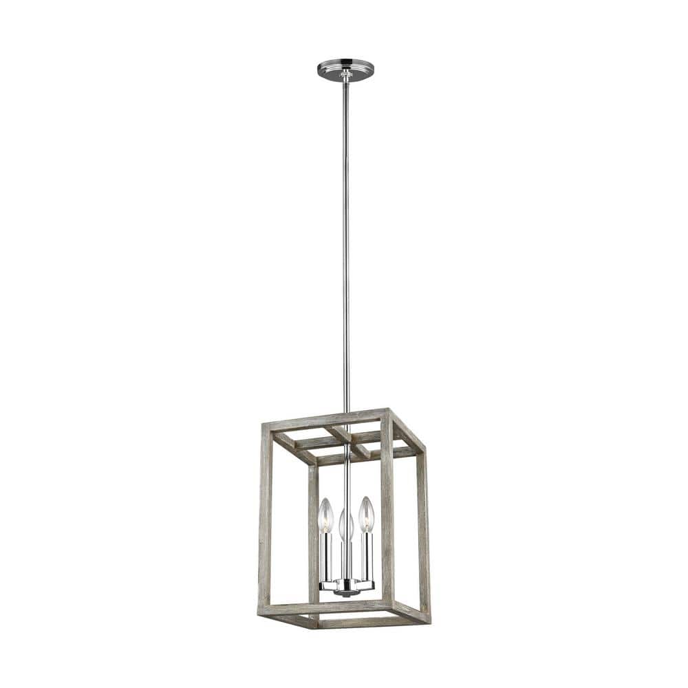 Moffet Street 3-Light Washed Pine Pendant price history on PriceWatchPro