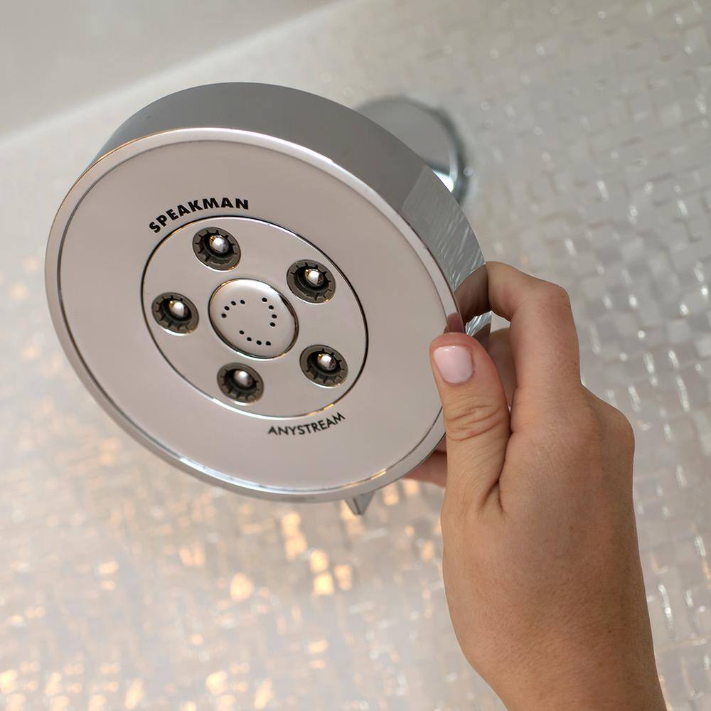 Polished Chrome Multi-Function Wall Mounted Shower Head