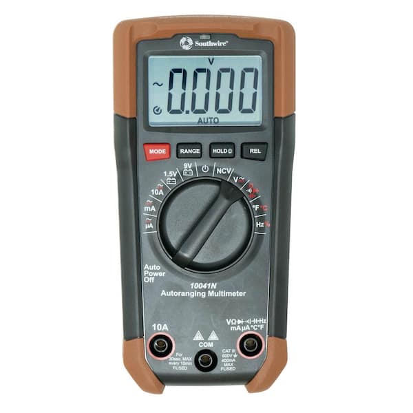 Southwire Auto-Ranging Digital Multi-Meter, 600-Volt AC/DC