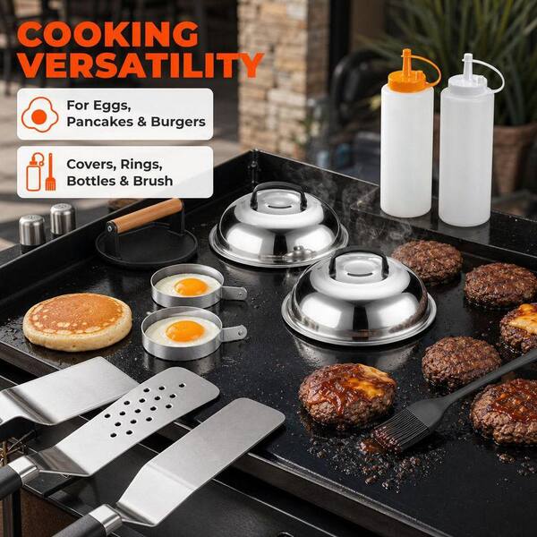 Wudkey 38-Piece Stainless Steel Griddle Specialty Sets, Extra