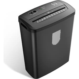 8-Sheet Crosscut Paper, Credit Card, Mail, Staple, Clip Shredder with High Security Level P-4 and 4-Gal. Bin in Black