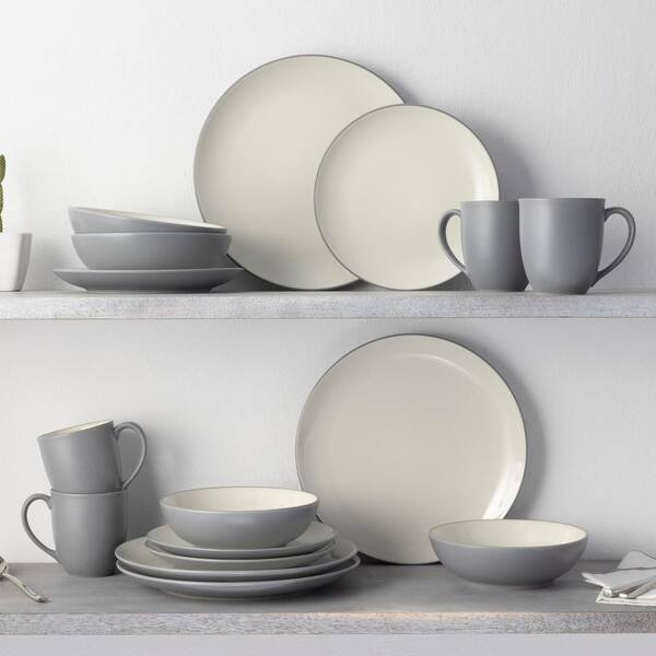 Noritake Colorwave Slate 16-Piece Coupe (Gray) Stoneware