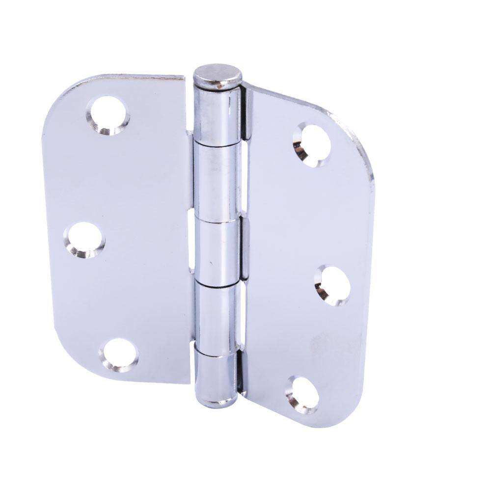 Everbilt 3 in. x 5/8 in. Radius Chrome SqueakFree Door Hinge 28156