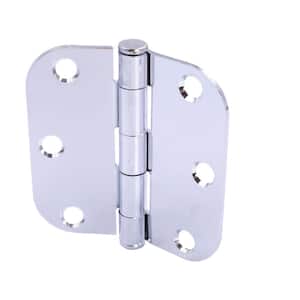 3 in. x 5/8 in. Radius Chrome Squeak-Free Door Hinge
