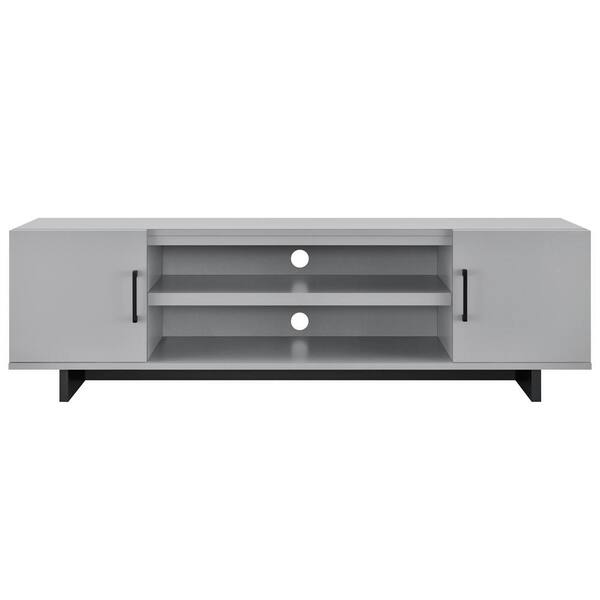 Ameriwood Home Julia 60 in. Dove Gray TV Stand for TVs up to 65 in.