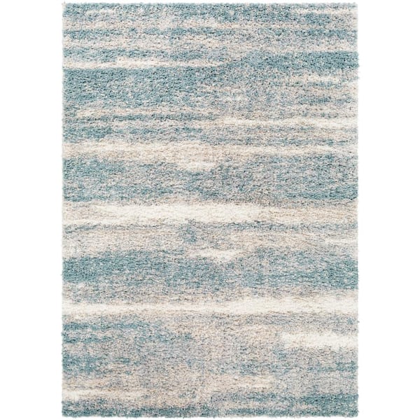 Doyle Aqua 8 ft. x 10 ft. Modern Indoor Area Rug