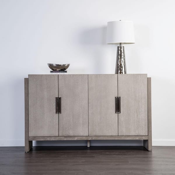 Furniture of America Burnett Stone Gray Wood 60 in. Buffet Server with 4 Doors