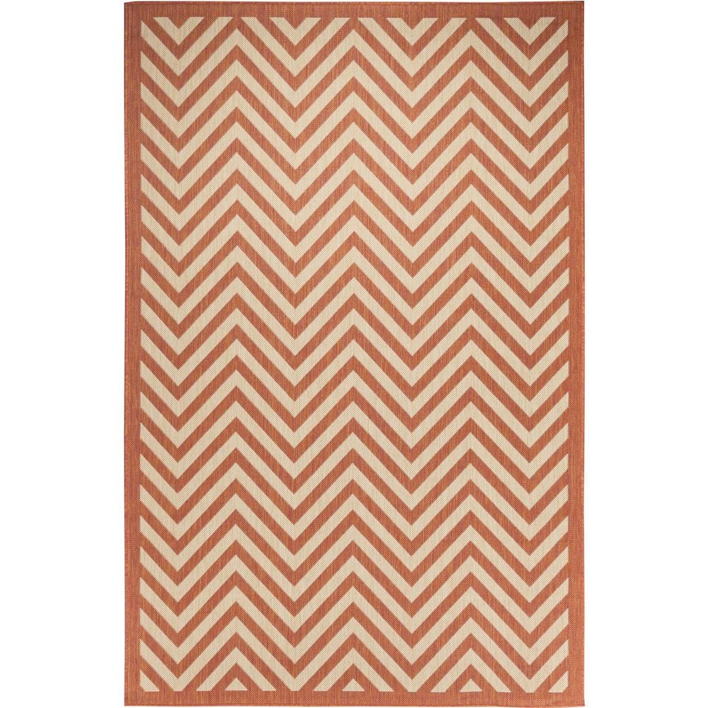 MSRUGS FW Collection Ellaville Coral 4 ft. x 6 ft. Chevron