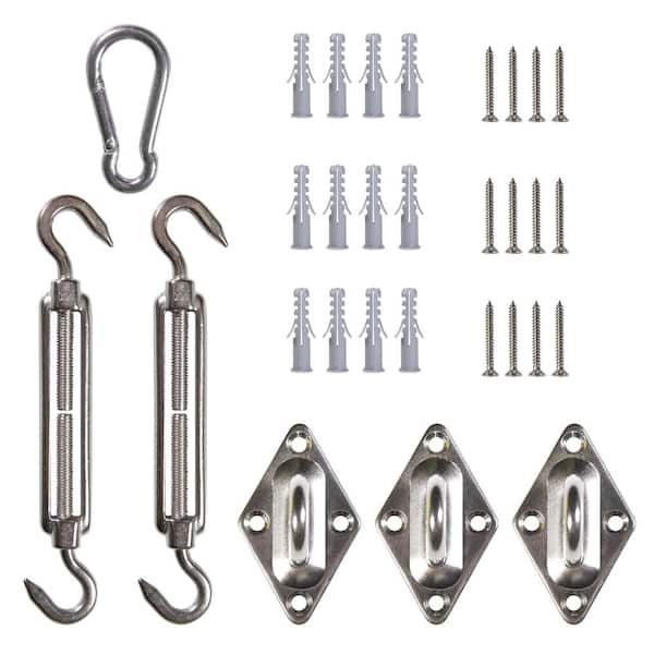6 in. Triangle Sun Shade Sail Installation Hardware Kit