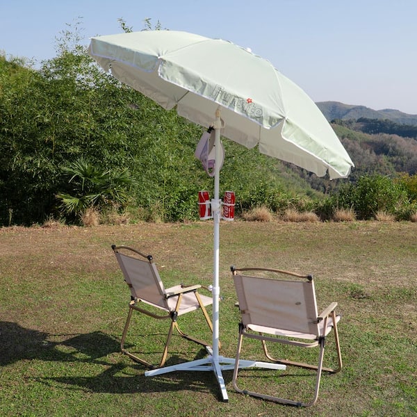 funsite patio umbrella Stylish, Not-Basic Umbrellas for $100 or Less or rectangle table with 4 GARSING 6.5-ft Steel Mint Green