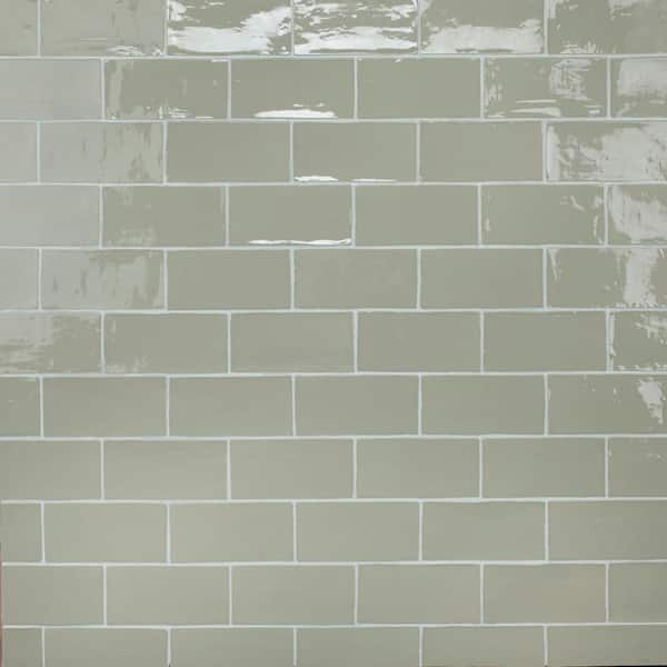 Merola Tile Chester Sage 3 in. x 6 in. Ceramic Wall Tile (5.72 sq. ft./Case)