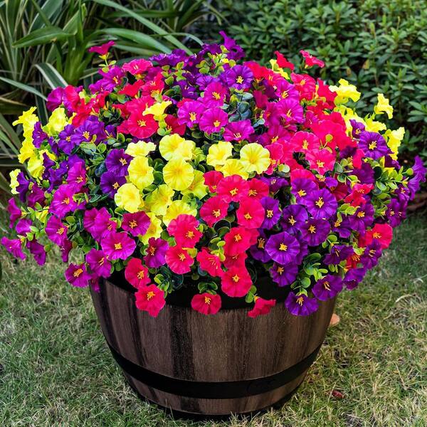 Artificial Morning Glory Ornaments, 16-Bundles L0DL8H6KVG - The