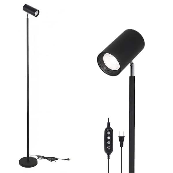 75 in. Black Led Growth Column Floor Lamp for Indoor Plants Full Spectrum Tall Plant Light, 4/8/12H Timer