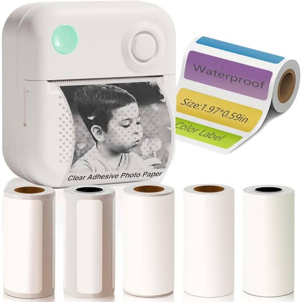 Portable Bluetooth Label Maker with 6 Tapes, Thermal Printer for Home, Office, School