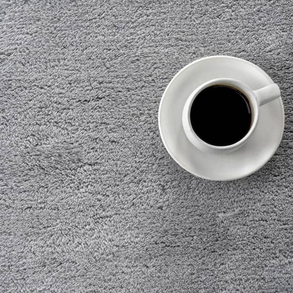 RUGS USA Gaia New Zealand Wool Shag Grey 6 ft. x 9 ft. Indoor Area