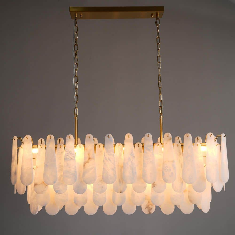 YUYI Modern Chandelier 47 in. 20-Light Gold Chandelier for Dinning