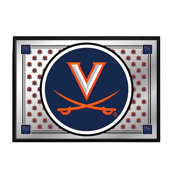The Fan-Brand 28 in. X 19 in. Virginia Cavaliers Team Spirit Framed Mirrored Decorative Sign