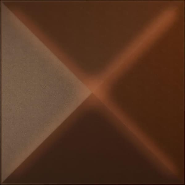11-7/8 in. W x 11-7/8 in. H Sellek EnduraWall Decorative 3D Wall Panel, Aged Metallic Rust (12-Pack for 11.76 Sq.Ft.)