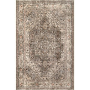 Carol Medallion Beige 5 ft. x 8 ft. Area Rug