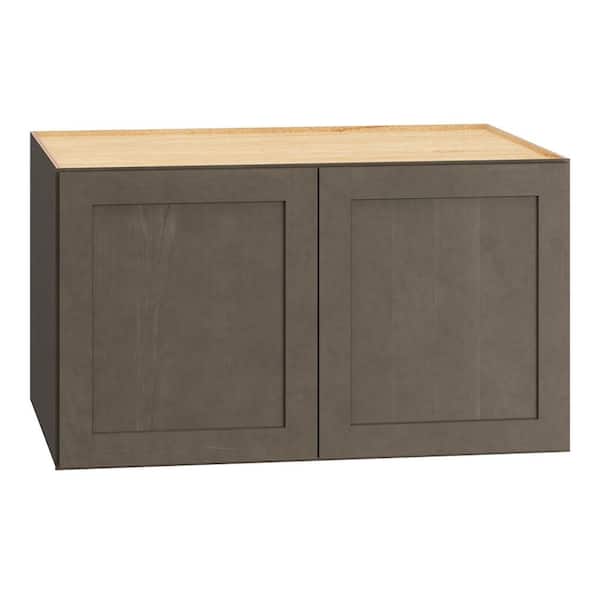 QuickShip Cottage 37 in. W x 24 in. D x 21 in. H Assembled Plywood Shaker Wall Bridge Kitchen Cabinet in Fieldstone