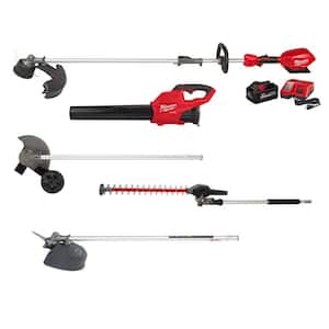 M18 FUEL 18V Lithium-Ion Brushless Cordless Electric String Trimmer/Blower Combo Kit w/Brush, Edger, Hedge (5-Tool)