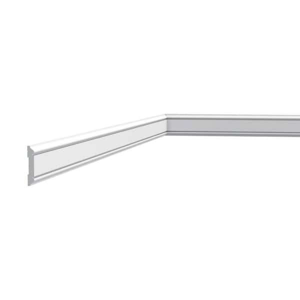 3/8 in. D x 1-7/8 in. W x 78-3/4 in. L . Primed White Plain Polystyrene Panel Moulding (5-Pack)
