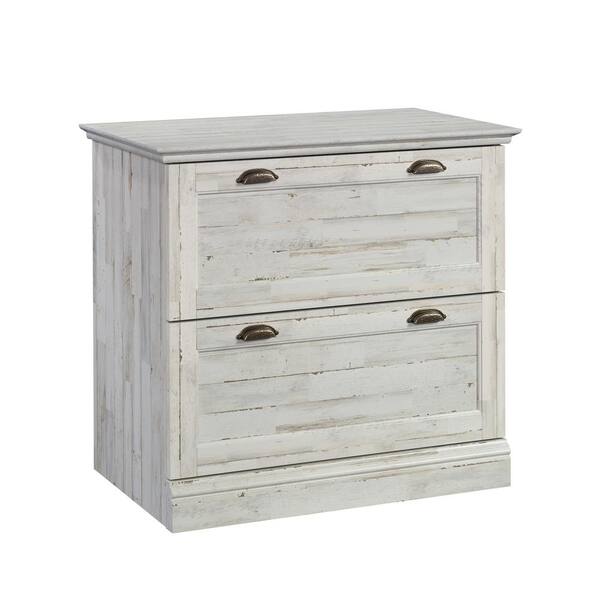 Bush Furniture Saratoga 2-Drawer Lateral File Cabinet - Linen White Oak Finish