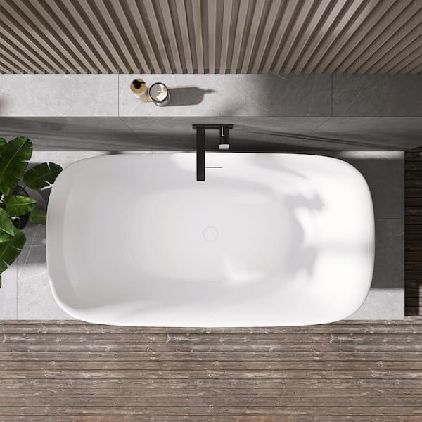 Adecab 59 in. x 31.5 in. Acrylic Freestanding Flatbottom Double