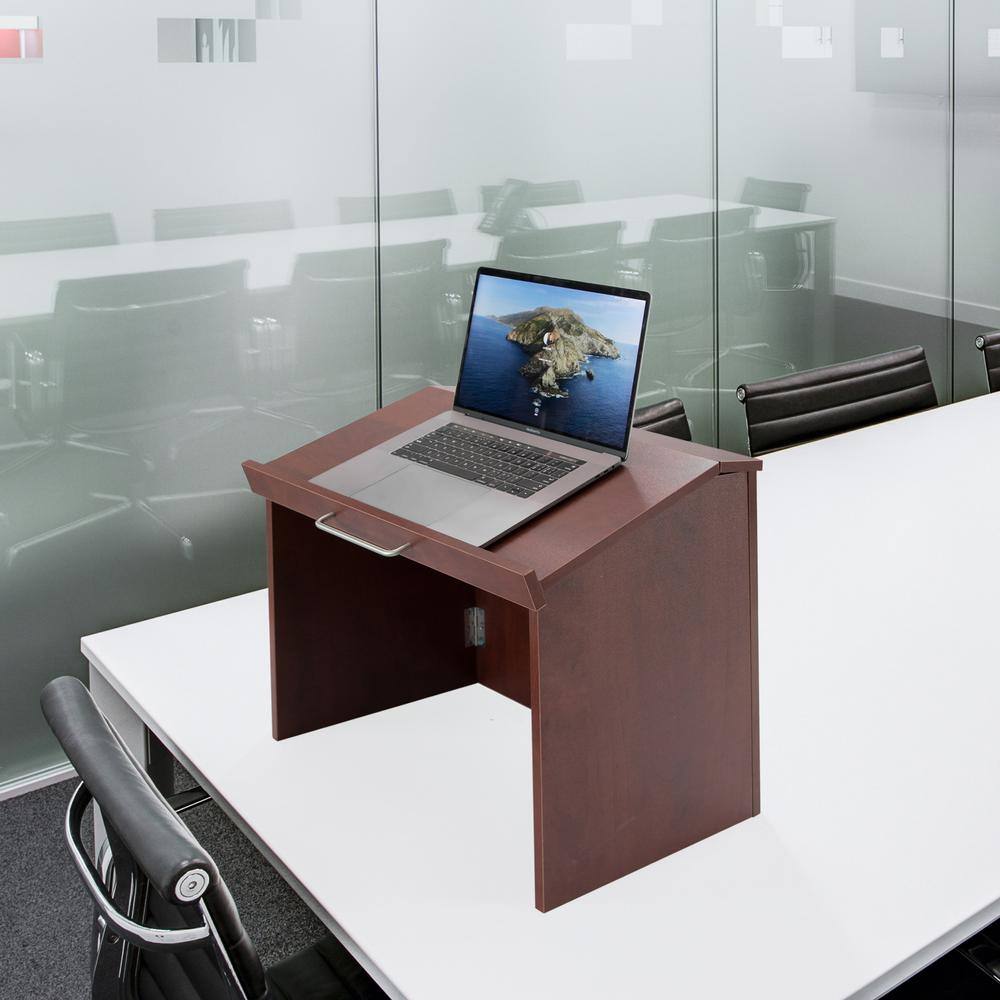 Cherry Foldable Tabletop Portable Lectern for Workspace