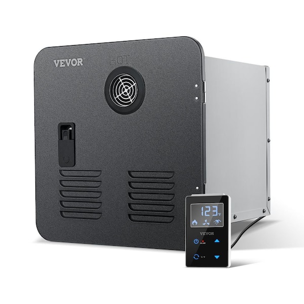 RV Tankless Water Heater, Instant Shower with 15 x 15 in. Black Door and Remote Controller, 55000BTU Optimized Hot Water