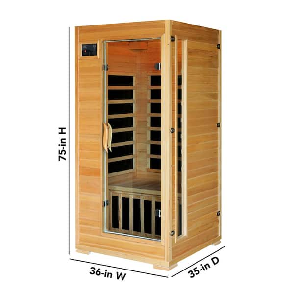 Radiant Sauna 1 to 2 Person Hemlock Infrared Sauna with 4 Carbon Heaters BSA2402 The Home Depot