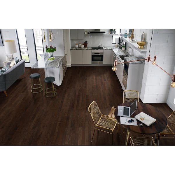 Shaw Western Saddle Hickory 3/8 In. T X 5 in. W Tongue and Groove Scraped Engineered Hardwood Flooring (23.66 sq.ft./case)