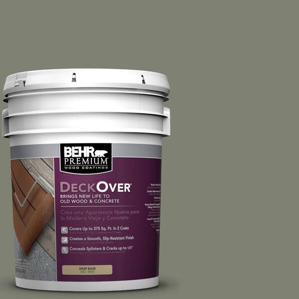 BEHR Premium DeckOver 5 gal. #SC-137 Drift Gray Solid Color Exterior Wood and Concrete Coating
