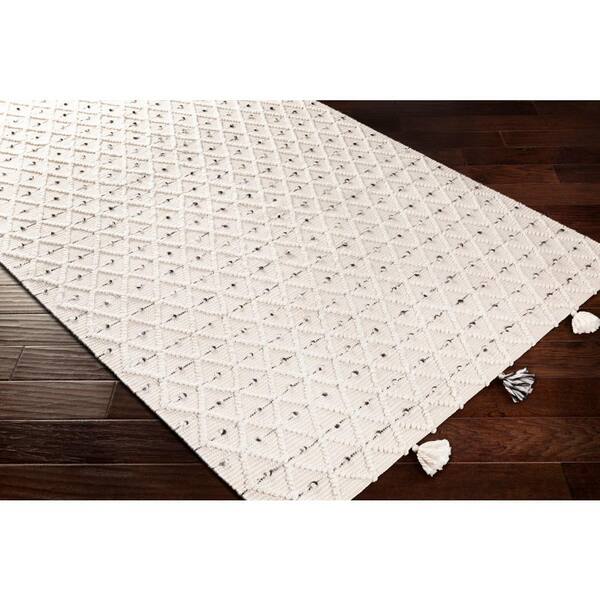 Rosalee Ivory Texture 5 ft. x 8 ft. Indoor/Outdoor Area Rug