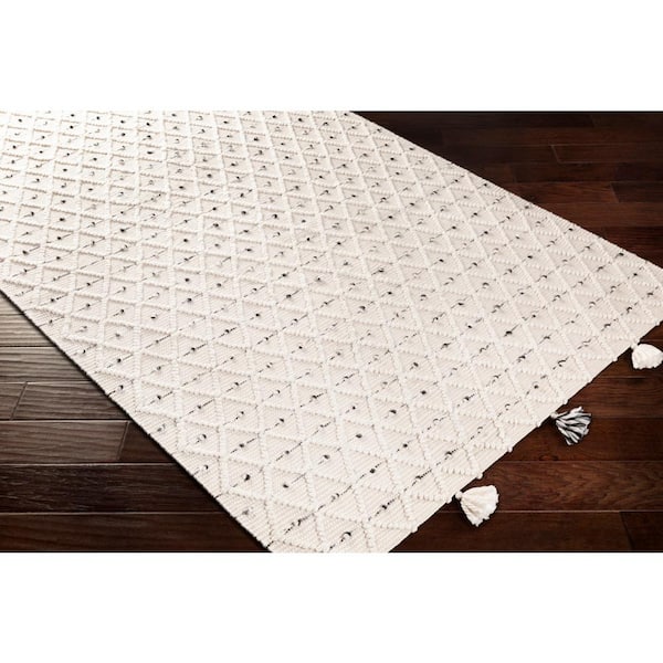 Rosalee Ivory Texture 3 ft. x 8 ft. Indoor/Outdoor Runner Area Rug