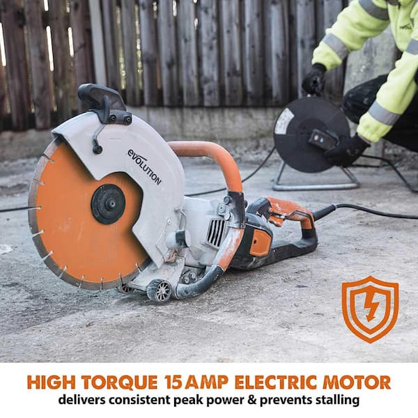 Evolution Power Tools 12 in. Premium Electric Concrete Saw with 